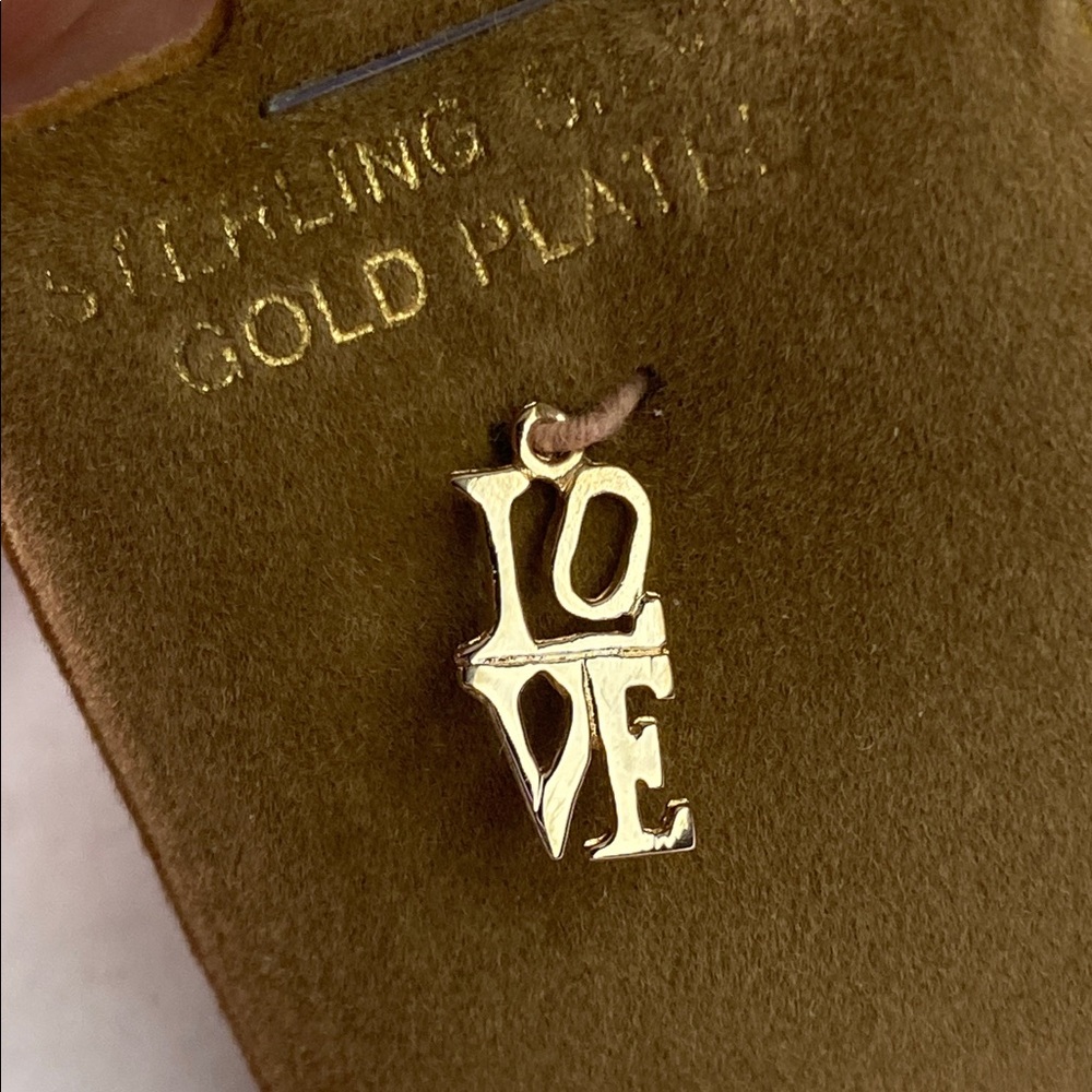 Gold Plated Sterling Silver LOVE Pendant